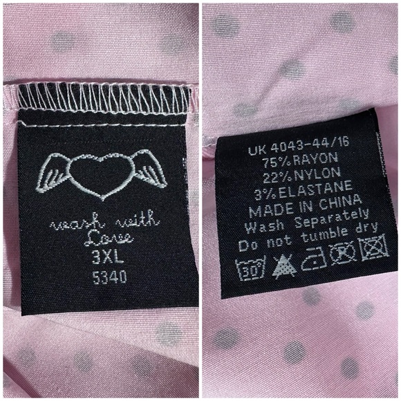 Hell Bunny Pink Polka Dot 50’s Vintage Style Capri Pants Pedal Pushers [8023] - Picture 6 of 6